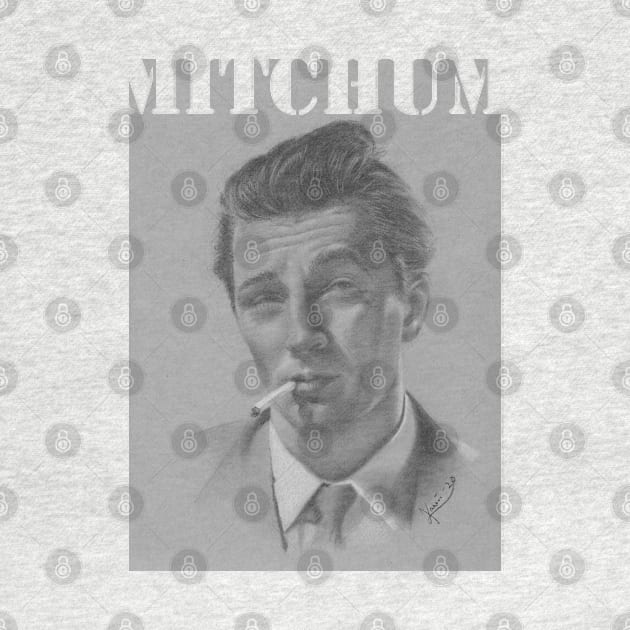 Robert Mitchum by jkarenart